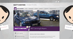 Desktop Screenshot of mattsmotors.co.uk